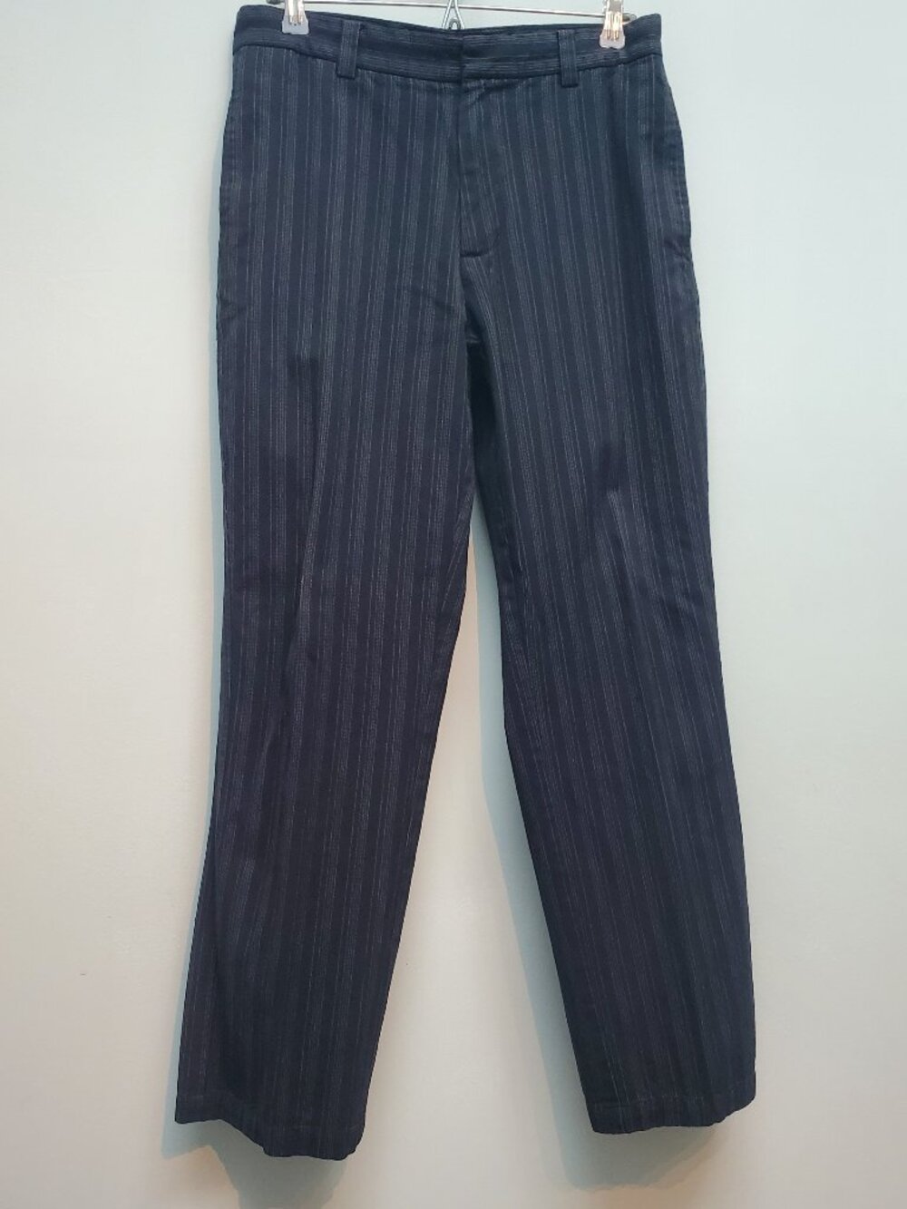 Vintage Y2K Kenneth Cole NY 100% Cotton Pinstripe Pants 31x30.5